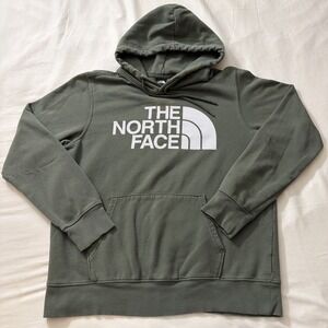 The North Face Hoodie Men's Medium Olive Green Long Sleeve Drawstring Pullover